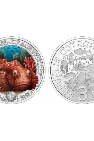 Oostenrijk 2025 3 euro 'bultrugdraakvis' Unc Najlepsza cena