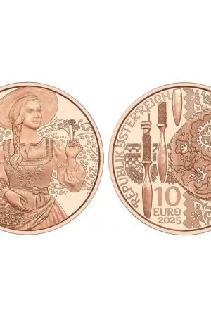 Popularny Oostenrijk 2025 10 Euro 'Linnen' Unc