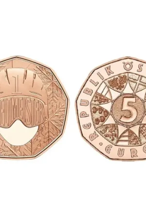 Oostenrijk 2024 5 Euro 'Wir sind Weltmeister Unc Bezpieczna płatność