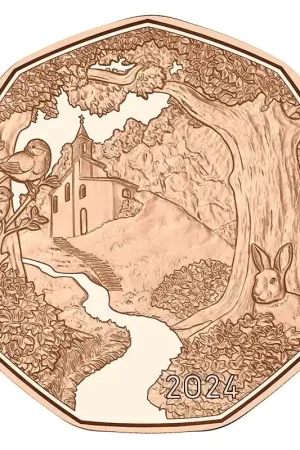 Oostenrijk 2024 5 Euro'Auf dem Weg (Pasen)' Unc Oryginalny