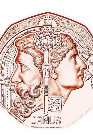 Najlepsza cena Oostenrijk 2021 5 Euro 'Janus' Unc