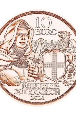 Oostenrijk 2021 10 Euro Ridder 'Broederschap' Unc Popularny