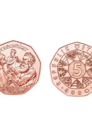 Oostenrijk 2017 5 Euro 150 jaar Donauwalzer Unc Oryginalny