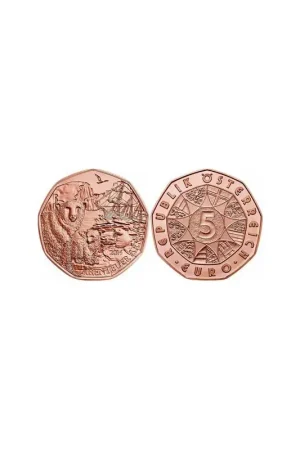 Oostenrijk 2014 5 Euro Avontuur Arctic Unc Autentyczny