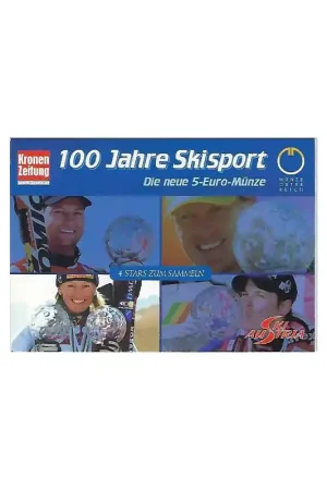 Oostenrijk 2005 5 euro, 100 Jahre skisport in Blister Stepan Eberharter Oferta limitowana