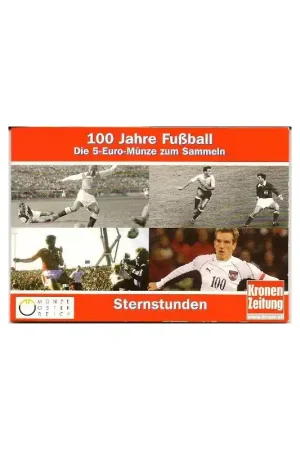 Oostenrijk 2004, 5 Euro 100 Jahre Fussball in Blister 3:2 in Cordoba Nowość
