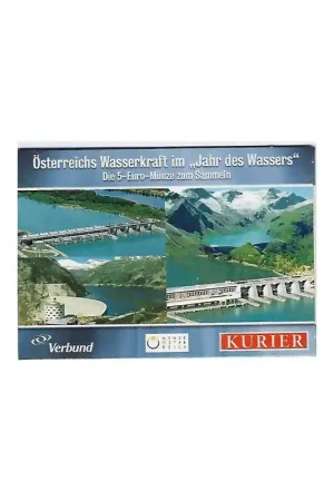 Oostenrijk 2003 Wasserkraft 5 euro in Blister Aschach Wysoka jakość