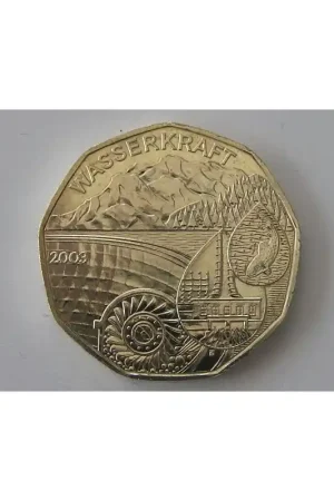 Rabat Oostenrijk 2003 5 Euro Wasserkraft