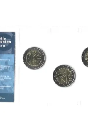 Officiële 2 Euromunten collectie KNM UNC Portugal - Frankrijk - Cyprus 2017 Popularny