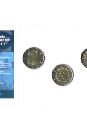 Officiële 2 Euromunten collectie KNM UNC Luxemburg 2006 - Griekenland 2010 - Spanje 2011 Zamów teraz