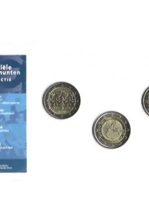 Popularny Officiële 2 Euromunten collectie KNM UNC Litouwen - Slovenië - Finland 2018