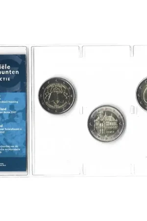 Zwrot pieniędzy Officiële 2 Euromunten collectie KNM UNC Griekenland 2007 - Duitsland 2010 - Cyprus 2009