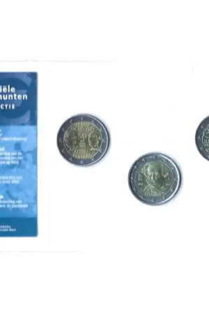 Wysoka jakość Officiële 2 Euromunten collectie KNM UNC Duitsland - Italië - Frankrijk 2013