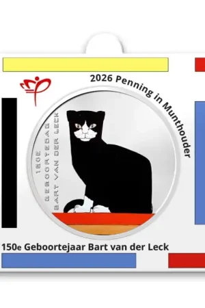 Nederland 2026 Penning '150e geboortejaar van Bart van der Leck' in munthouder Autentyczny