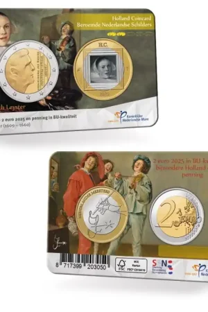 Autentyczny Nederland 2025 Holland Coin Fair coincard thema 'Judith Leyster'