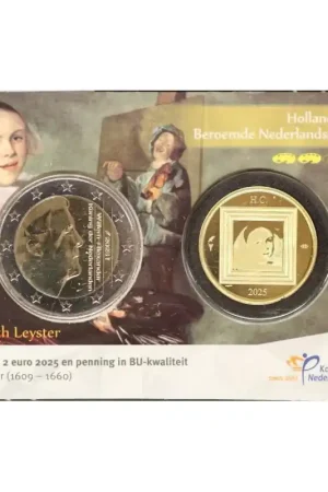 Nederland 2025 Holland coin Fair coincard'Judith Leyster' met Gouden Penning Darmowa dostawa