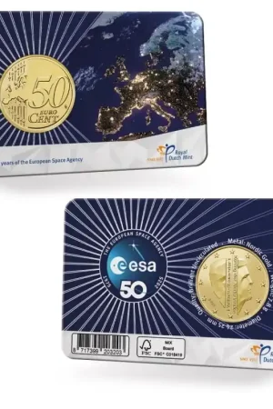 Nederland 2025 50 cent '50 Jaar ESA' in coincard Oferta