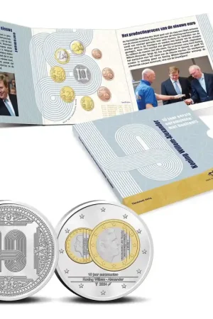 Nederland 2024 Themaset '10 jaar euromunten met Koning Willem-Alexander' Bu Oferta limitowana