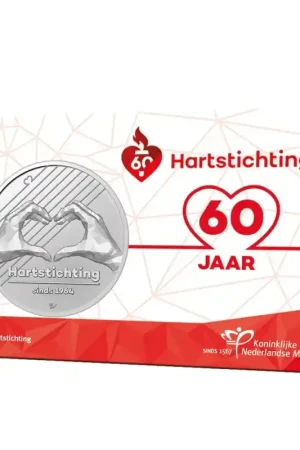 Nederland 2024 Penning '60 jaar Hartstichting' in coincard Zwrot pieniędzy