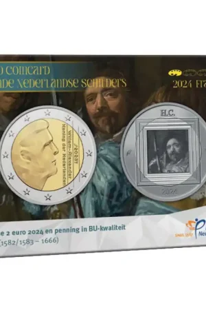 Darmowa dostawa Nederland 2024 Holland coin Fair coincard'Frans Hals' met Zilveren Penning