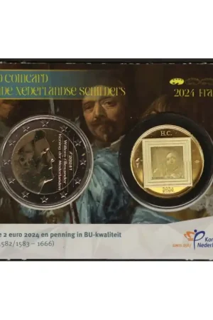Najlepsza cena Nederland 2024 Holland coin Fair coincard'Frans Hals' met Gouden Penning