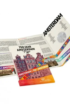 Nederland 2024 '750 jaar Amsterdam' Vijfje Zilver proof in blister Tylko dziś
