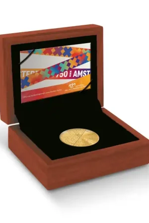 Oryginalny Nederland 2024 '750 jaar Amsterdam' Tientje Goud Proof