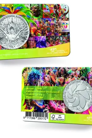 Nederland 2022 Immaterieel erfgoed Penning 'Zomercarnaval Rotterdam' in coincard Niska cena
