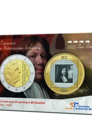 Nederland 2022 Holland coin Fair coincard thema Jan Steen Nowość