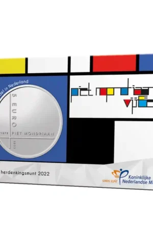 Nederland 2022 Het Mondriaan Vijfje Unc in coincard Ekspresowa dostawa