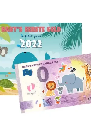 Nederland 2022 Baby's eerste geld 'Meisje' Zamów teraz