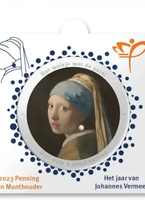 Oferta Nederland 2023 Penning 'Het jaar van Johannes Vermeer' in munthouder.