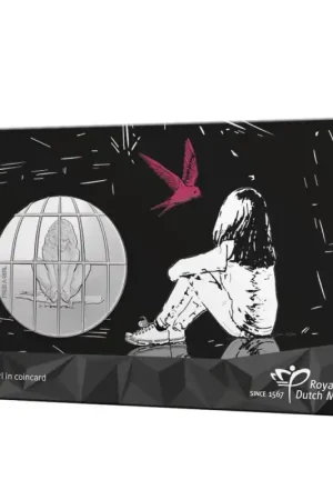 Nederland 2023 Penning 'Free a girl' in coincard Premium
