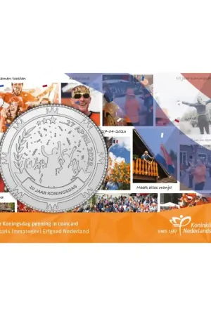 Nederland 2023 Immaterieel erfgoed Penning '10 jaar Koningsdag' in coincard Rabat