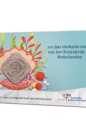 Ekspresowa dostawa Nederland 2023 '110 jaar vierkante stuiver' in coincard Jaar 1934 Max 1 per klant.
