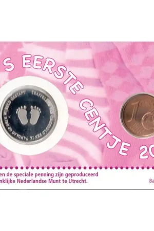 Autentyczny Nederland 2020 Baby CoincardMeisje 'Mijn eerste centje'