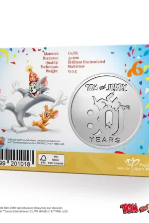 Nederland 2020penning '80 jaar Tom & Jerry' in coincard Bezpieczna płatność