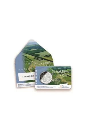 Nederland 2018 5 euro Het schokland vijfje Eerste dag uitgifte in coincard Oryginalny