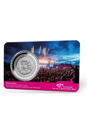 Nederland 2019 50 jaar Pinkpop Penning in coincard. Premium