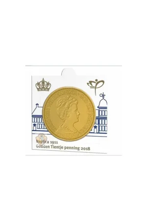 Nederland 2018 Replica 10 gulden 1911 in munthouder Tani