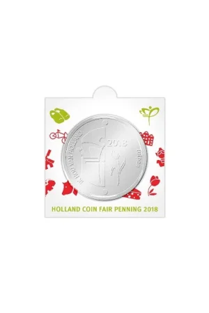 Bezpieczna płatność Nederland 2018 Holland coin Fair Penning Tulpen in munthouder.