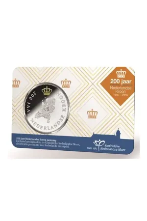 Nederland 2016 Penning 200 jaar Nederlandse Kroon in coincard Tani