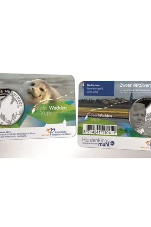Autentyczny Nederland 2016 het Waddenvijfje unc in coincard