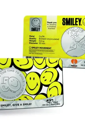 Promocja Nederland 2021 Penning 'Voedselbank Amsterdam' (Smileys) in coincard