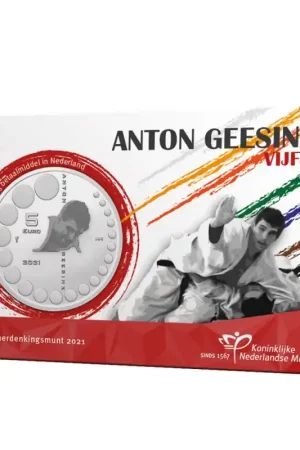 Nederland 2021 Het Anton Geesink Vijfje Unc in coincard Tani