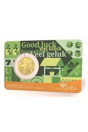 Nederland 2021 10 Cent Geluksdubbeltje in coincard Bezpieczna płatność