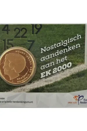 Wysoka jakość Nederland 2021 'EK Vijfje 2000' in coincard Proof Unc-