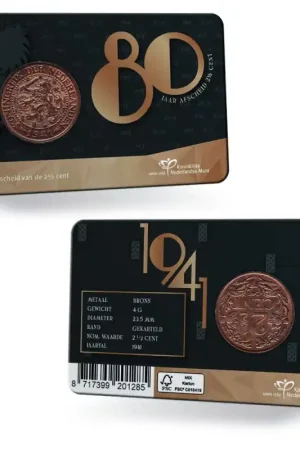 Nederland 2021 '80 jaar afscheid 2½ cent 1941'in coincard Niska cena