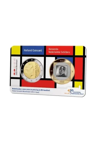 Oryginalny Nederland 2020 Holland Coin Fair coincard thema Mondriaan