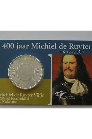 Promocja Nederland 2007 5 euro 'Michiel de Ruyter' Unc in coincard